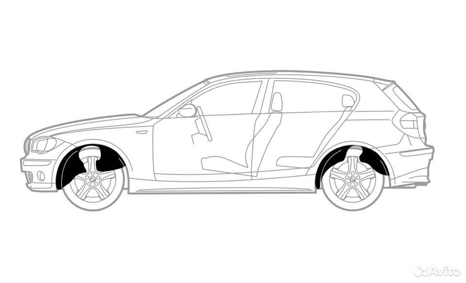Подкрылки задние на renault Duster