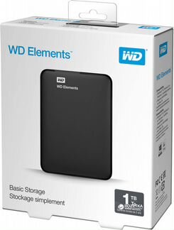 Новый Внешний жесткий диск WD Elements 1TB USB 3.0