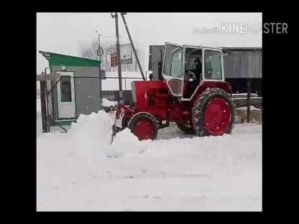 Расчистка снега,трактор юмз