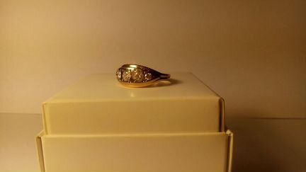 Золотое кольцо с бриллиантами СССР Тбилиси