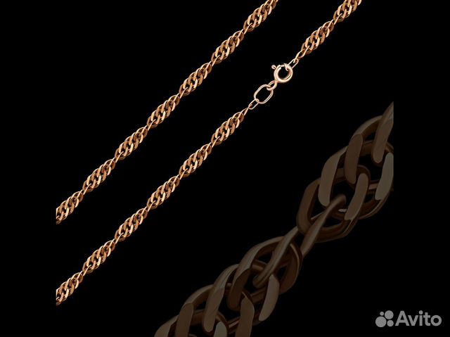 Цепь Сингапур с алмазной гранью и родированием