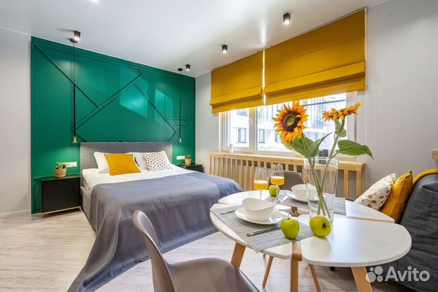 

Квартира-студия, 28 м², 2 кровати