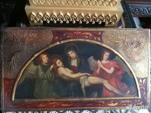 Картина.Антиквариат.Живопись,масло на доске,Оригин