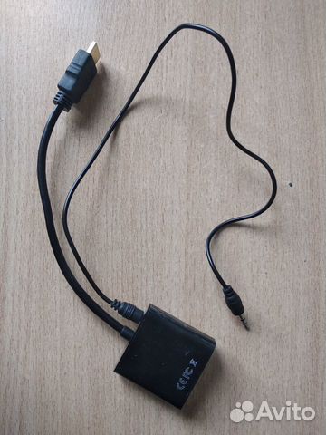 Переходник hdmi(M) -VGA(F) + AUX кабель- аудиовыхо