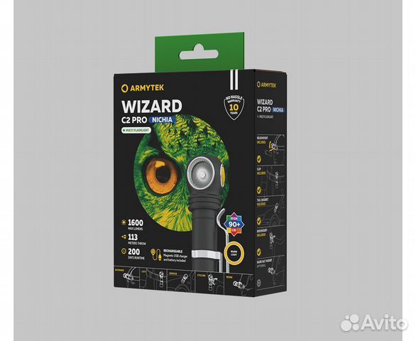 Налобный фонарь Armytek Wizard C2 pronichiaf06801w
