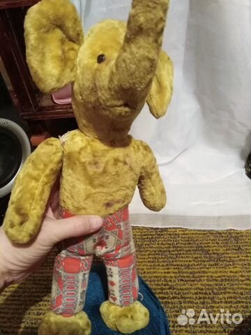 Мягкая Плюшевая Игрушка Слон 30-40-е гг СССР