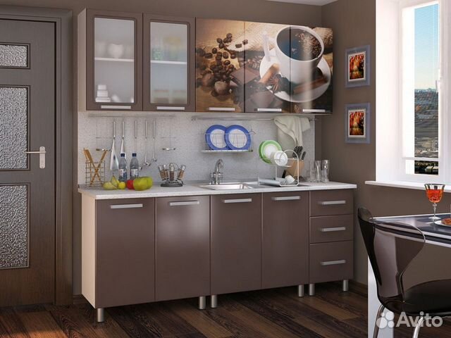 Кухня 2,0 м Шоколад Люкс