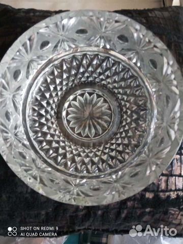 Ваза для фруктов хрусталь СССР