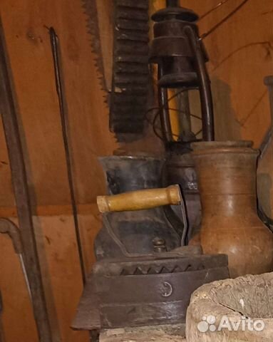 Утюг чугунный старинный, угольный