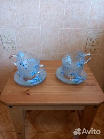 Чашки с блюдцами новые