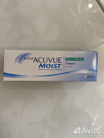 Линзы контактные однодневные acuvue Moist