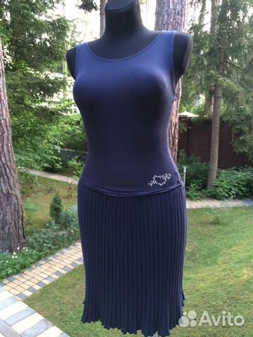 Легкое синее платье Blumarine, оригинал