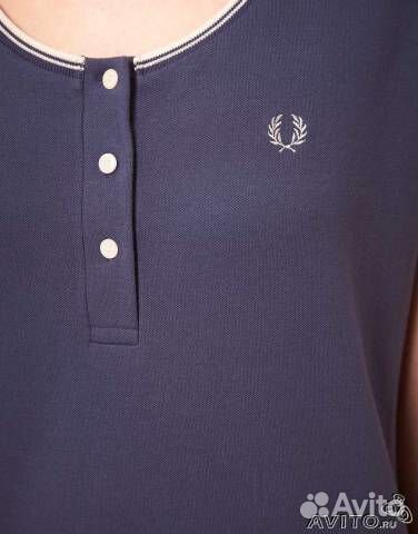 Платье Fred Perry, спортивное синее хлопок