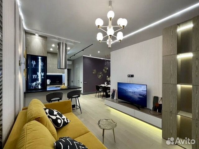 

1-к. квартира, 55 м², 2 кровати