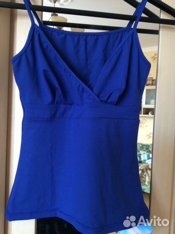 Новые топы р. 44-46, трикотаж, 2 шт