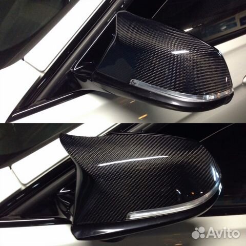 Черные Карбон крышки зеркала M3 M4 BMW F30 F32 F36 Черные Карбон крышки зеркала M3 M4 BMW F30 F32 F36