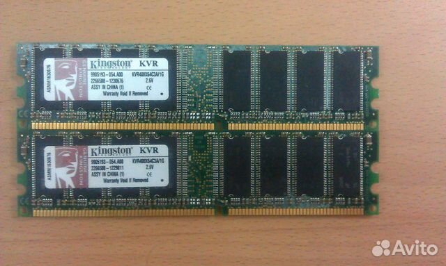 DDR1 DDR400 PC3200 - Kingston 1Gb х 4шт DDR1 DDR400 PC3200 - Kingston 1Gb х 4шт