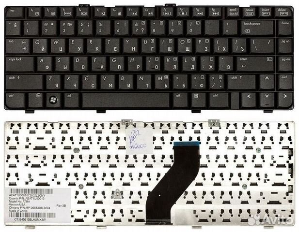 Клавиатура для ноутбука HP DV6000 черная Клавиатура для ноутбука HP DV6000 черная