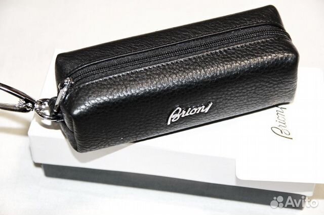 Мужская кожаная ключница Brioni black new Мужская кожаная ключница Brioni black new