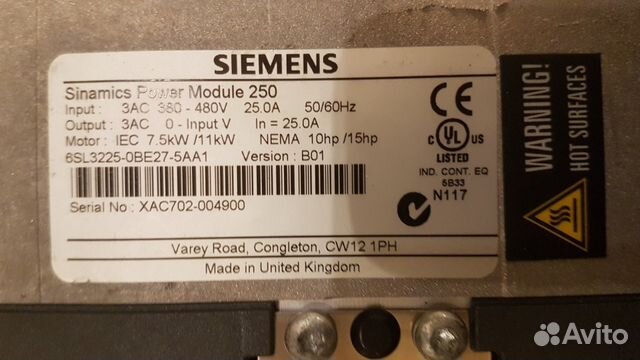 Преобразователи частоты Siemens Sinamics 0.4-200кВ