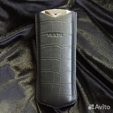 Чехол футляр для Vertu Signature Black Alligator