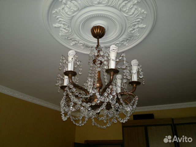 Люстра бронза хрусталь