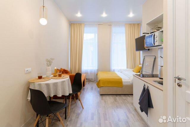 

Квартира-студия в апарт-отеле, 17 м², 2 кровати