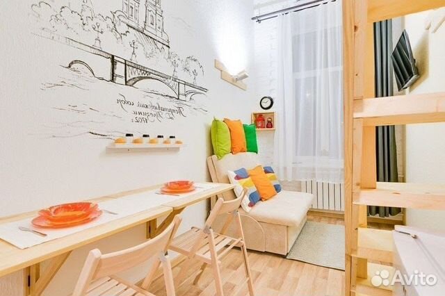 

Квартира-студия, 12 м², 2 кровати