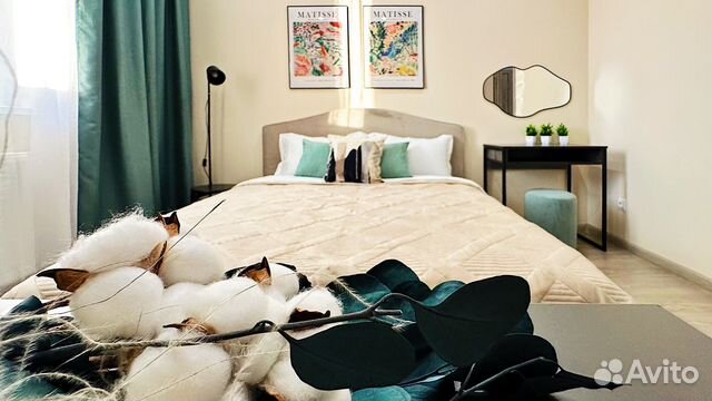 

1-к. квартира, 40 м², 2 кровати