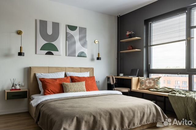 

Квартира-студия, 27 м², 2 кровати
