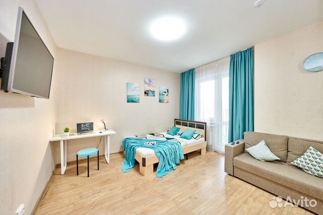 

Квартира-студия, 33 м², 2 кровати