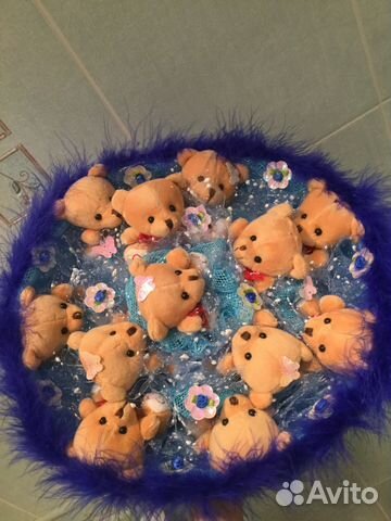 Новый букет из плюшевых мишек Новый букет из плюшевых мишек