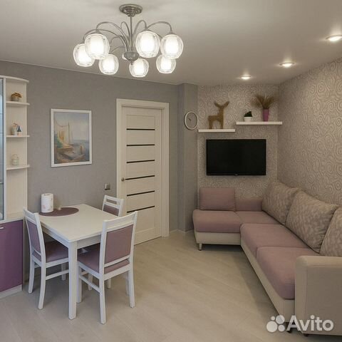 

1-к. квартира, 60 м², 2 кровати