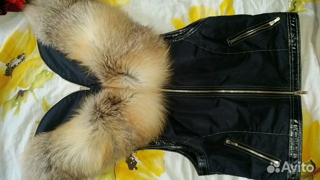 Жилетка с лисьим мехом Armando Diaz Оригинал