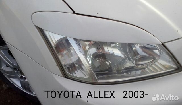 Реснички на фары для Toyota Allex, Runx 2003