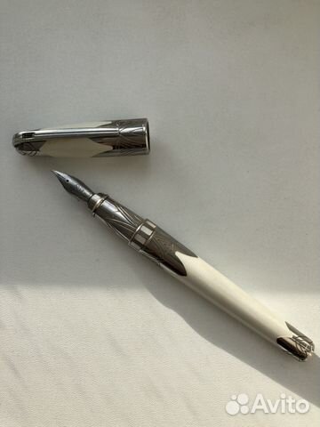 Ручка S.T.Dupont перьевая, платина