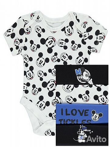 Новый боди Микки Маус George 9-12м,12-18м,18-24мес Новый боди Микки Маус George 9-12м,12-18м,18-24мес