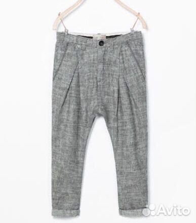 Новые брюки Zara, смесовой лён, 13-14л (170см)