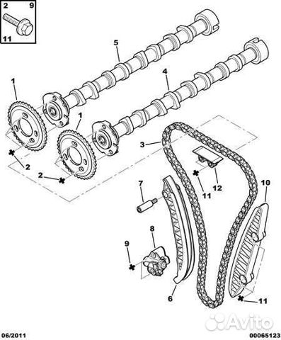 Комплект грм Пежо Боксер 2.2 2006 -2018 г.в