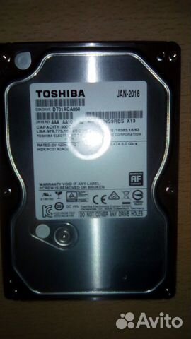 HDD Toshiba 500gb (новый)