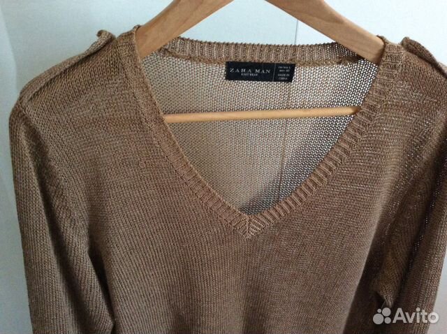 Джемпер Zara premium linen p M в идеале