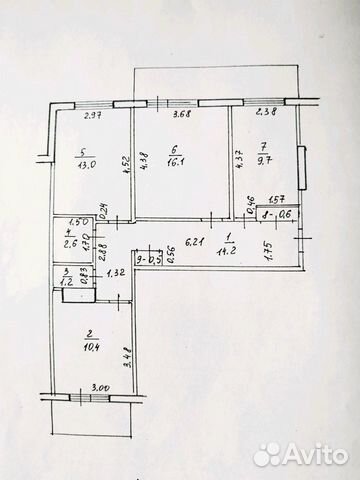 3-к квартира, 72.4 м², 2/9 эт.