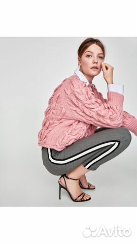 Zara брюки штаны серые с белыми лампасами Zara брюки штаны серые с белыми лампасами