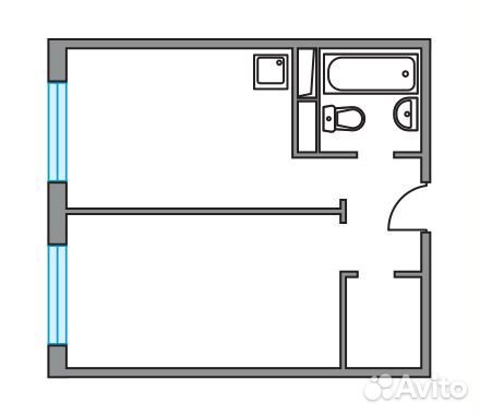 1-к квартира, 31.7 м², 1/8 эт. 1-к квартира, 31.7 м², 1/8 эт.