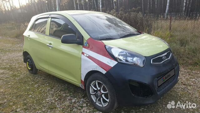 KIA Picanto 1.2 AT, 2012, битый, 60 000 км