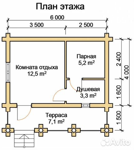Сруб бани