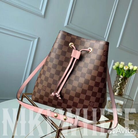 Louis Vuitton Damier Ebene Neonoe MM Venus Pink