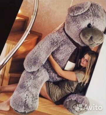 Медведь огромный плюшевый с человеческий рост 250с