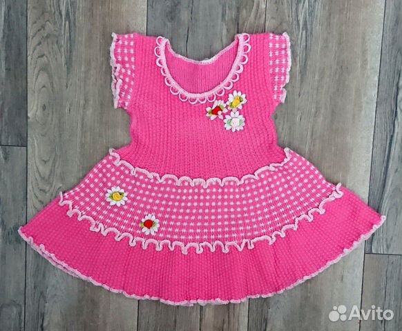 Детский вязаный сарафан на 1-2 года