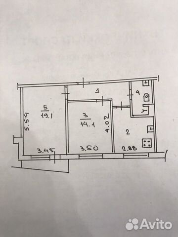 2-к квартира, 54 м², 5/5 эт. 2-к квартира, 54 м², 5/5 эт.